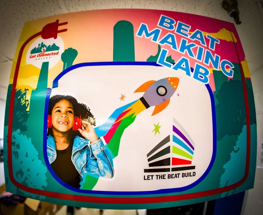 Young people create together in an LTBB community studio.